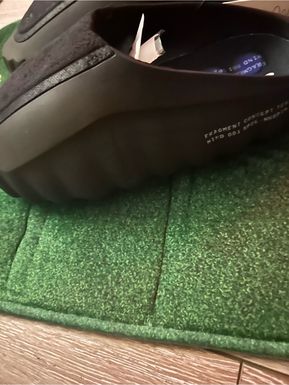 Men's Nike Mind 001 Fragment Black Slip-On Pregame- Waterproof Comfort - Picture 4 of 9